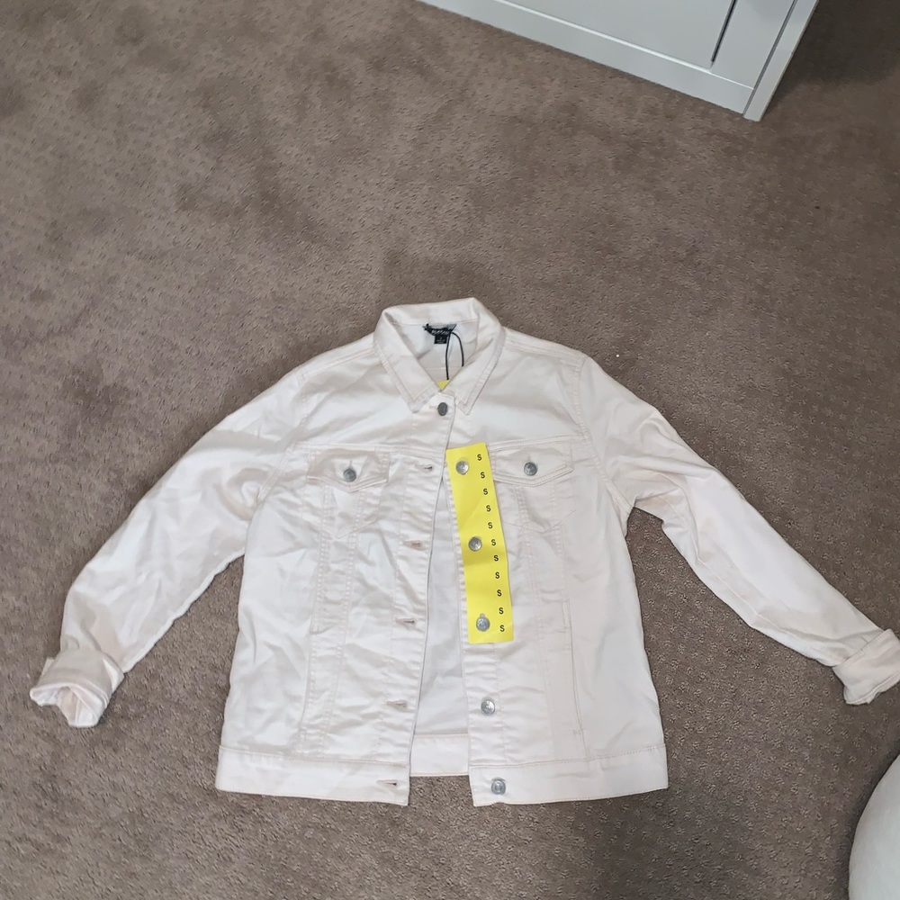 Light pink denim jacket